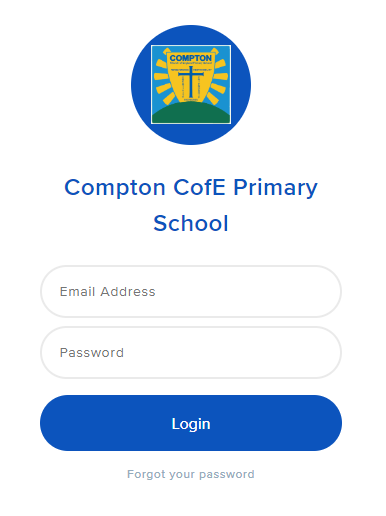 A picture of how the login for parents evening books looks.