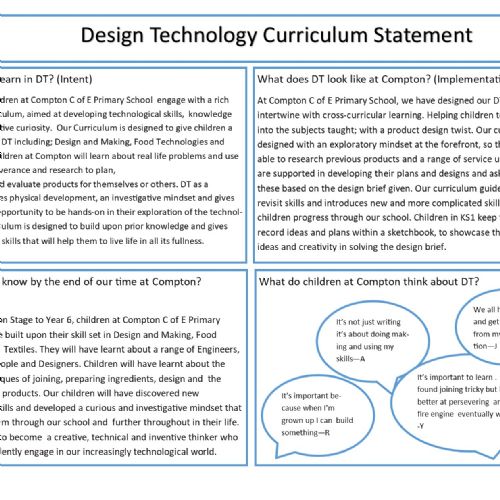 DT Curriculum Statement