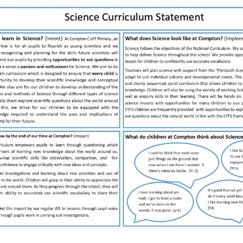 Science Curriculum Statement